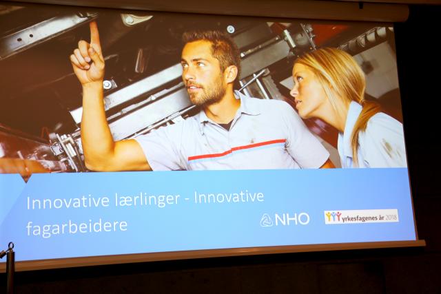 NHOs konferanse hadde tittelen &quot;Innovative lærlinger - innovative fagarbeidere&quot;. Foto: Lars-Ludvig Røed