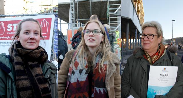 Stortingsmeldingen om fagskolene får overveiende positiv mottakelse av (fra venstre) Marianne Andenæs, leder i Norsk studentorganisasjon, Silje Kjørholt, leder i Organisasjonen for norske fagskoles