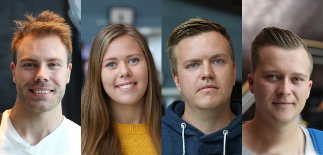 Fire fagskolestudenter forteller om sine forventninger og ønsker til utdanningen. Foto: Lars-Ludvik Røed Fire fagskolestudenter forteller om sine forventninger og ønsker til utdanningen. Foto: Lars-Ludvik Røed