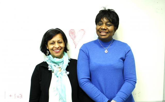 Maria Isabel Carias (til venstre) og Liza Khadil Lesole har valgt et yrke og en utdanning som jobbeksperter peker på som et framtidsyrke. Selv gleder de seg over at fagskoleutdanningen gir dem økt k